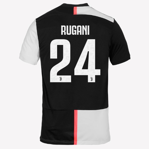 Camiseta Juventus NO.24 Rugani 1ª Kit 2019 2020 Blanco Negro